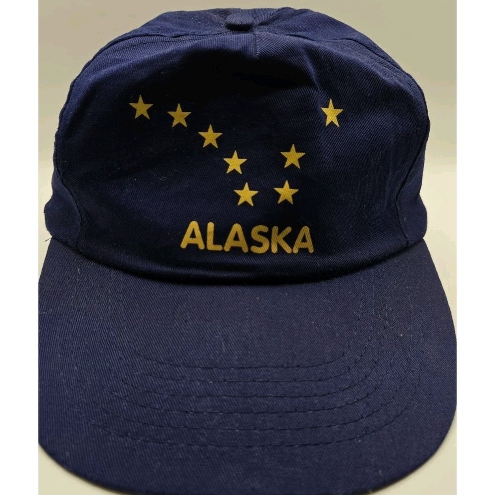 Alaska State Flag Hat Big Dipper North Star Navy Cotton Souvenir Cap OSFA